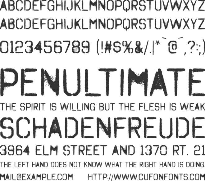 Octin Spraypaint font preview