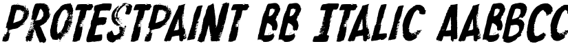ProtestPaint BB Italic font