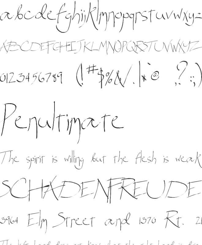 Spitter font preview