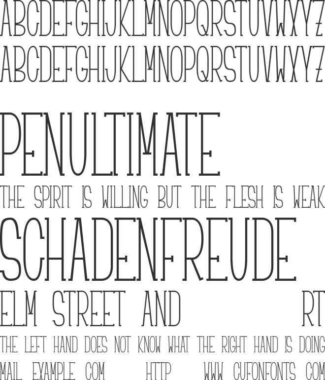 Ciao font preview