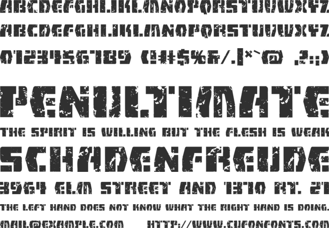 FireFight BB font preview