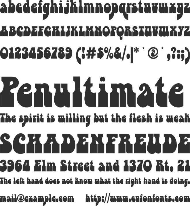 Psychedelia HM font preview