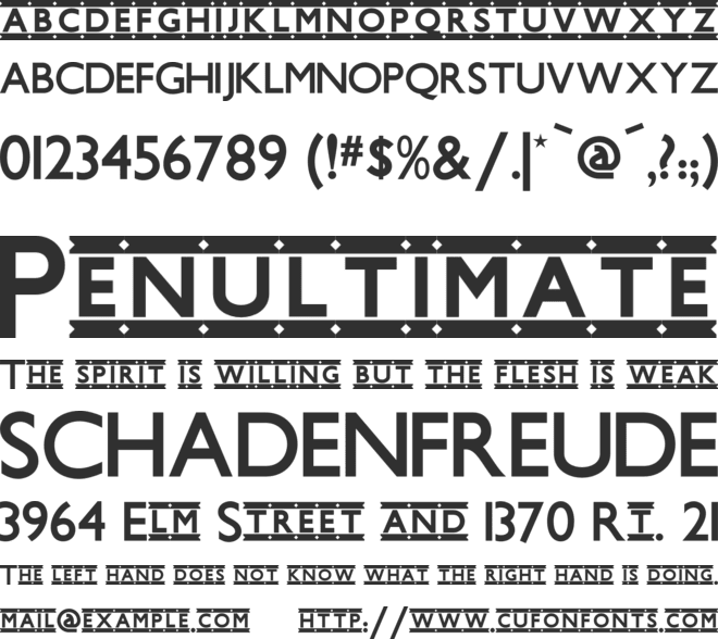 Underground NF font preview