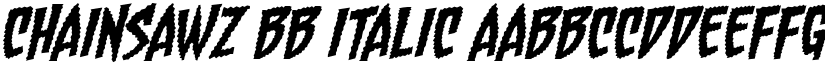 Chainsawz BB Italic font
