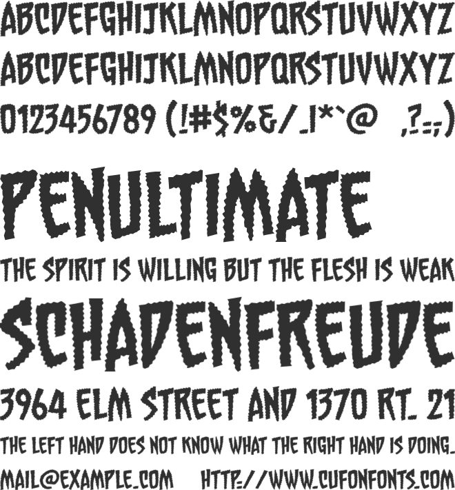 Chainsawz BB font preview