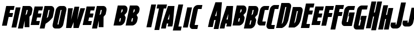 Firepower BB Italic font