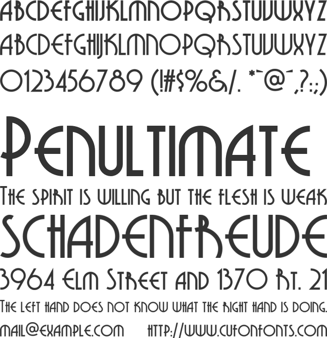 Grenadier NF font preview