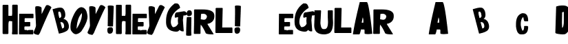 heyboy!heygirl! Regular font