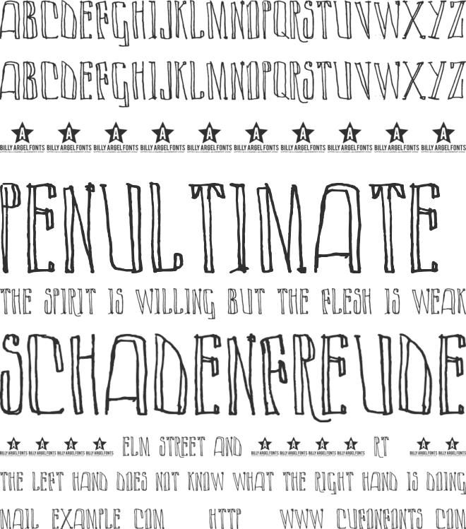 LAZY DAY font preview