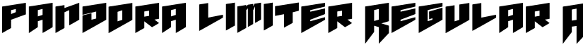 pandora limiter Regular font