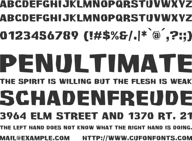 Survivant font preview