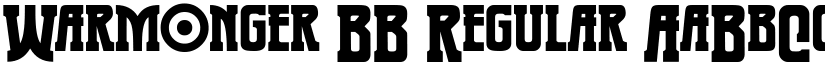 Warmonger BB Regular font