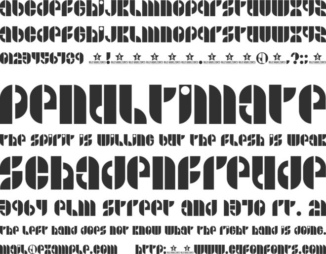 B SIDE font preview