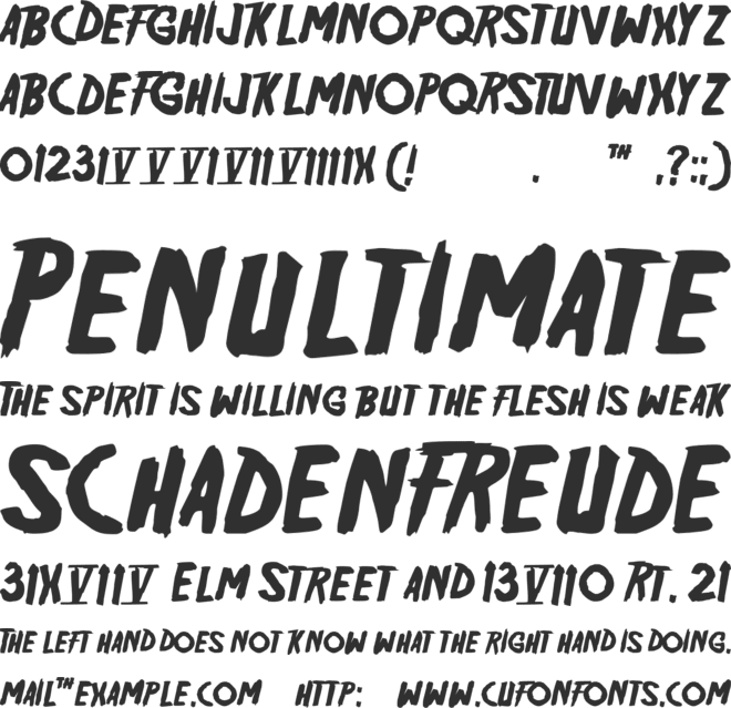 Friday13 font preview