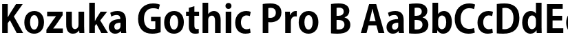 Kozuka Gothic Pro B font