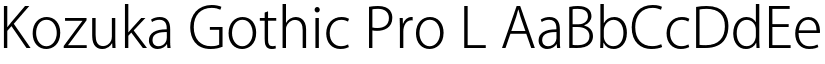 Kozuka Gothic Pro L font
