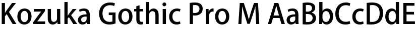 Kozuka Gothic Pro M font