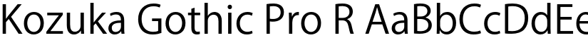 Kozuka Gothic Pro R font