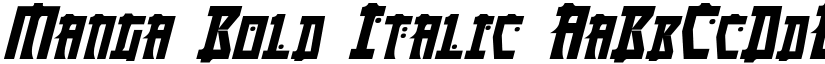 Manga Bold Italic font