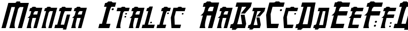 Manga Italic font