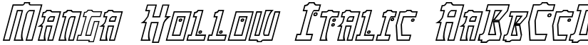 Manga Hollow Italic font