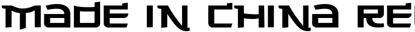 Made in China Regular font
