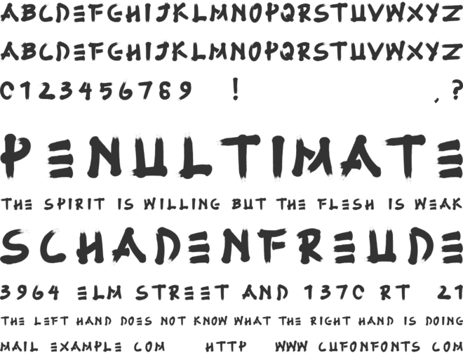 Fujimaru font preview