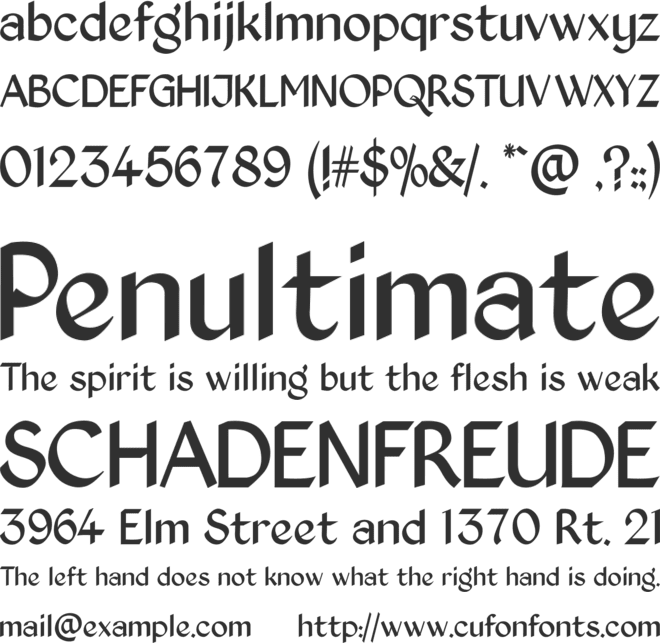 Kingthings Exeter font preview