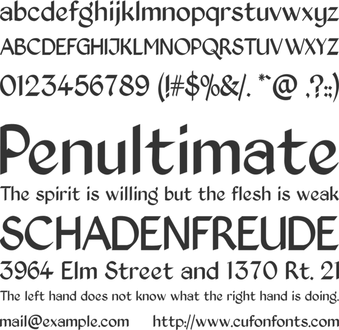 Kingthings Exeter font preview