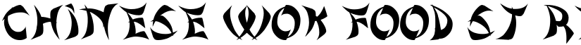 Chinese Wok Food St Regular font