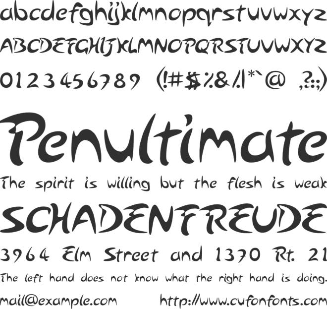 Arabolical font preview