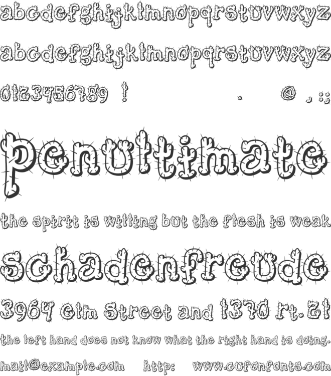 Cactus Sandwich font preview