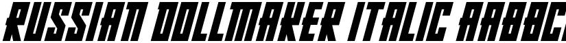 Russian Dollmaker Italic font
