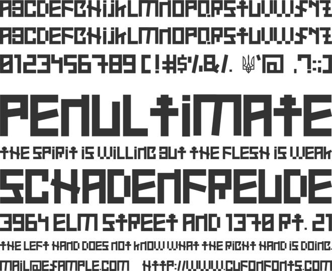Ukraine font preview