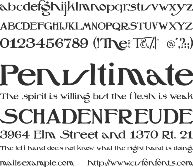 Oz's Wizard font preview