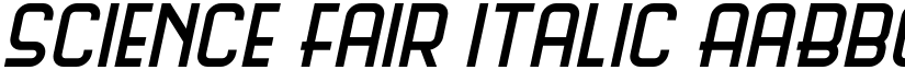 Science Fair Italic font