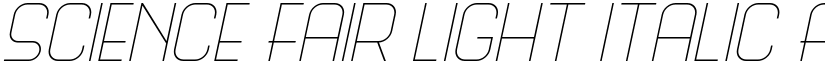 Science Fair Light Italic font