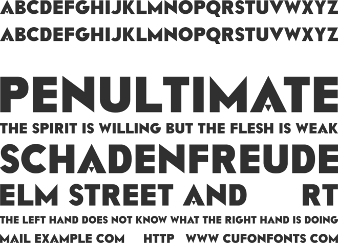 RAINFALL font preview