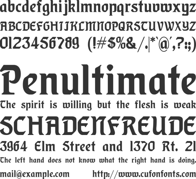 Lindberg font preview