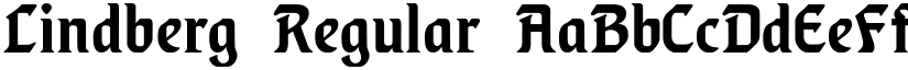 Lindberg Regular font