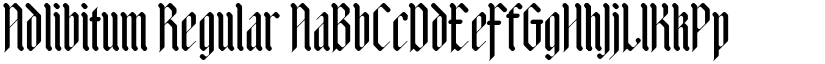 Adlibitum Regular font