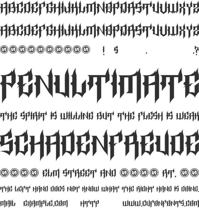Epitaph font preview