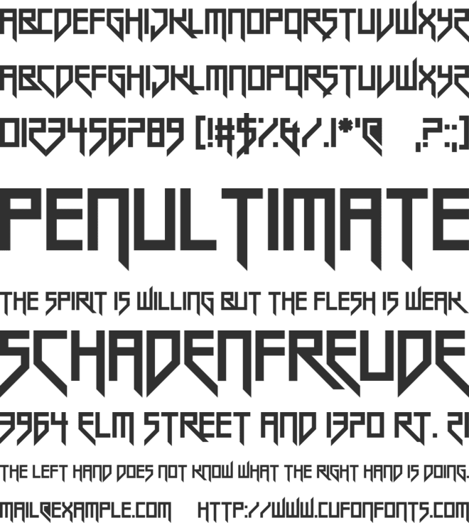 Chemical Superior font preview
