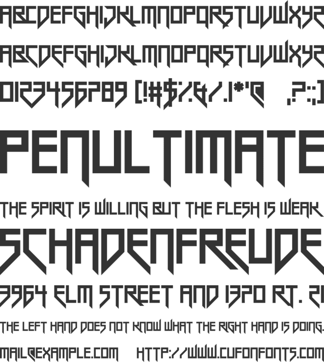 Chemical Superior font preview