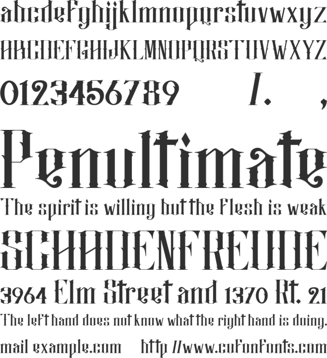 Justify font preview