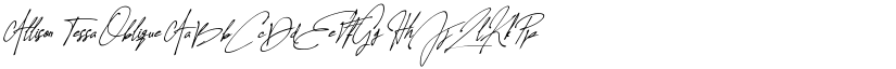 Allison Tessa Oblique font