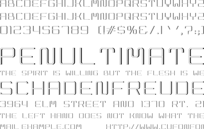 Cleptograph 3D font preview