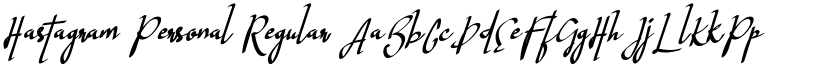 Hastagram Personal Regular font