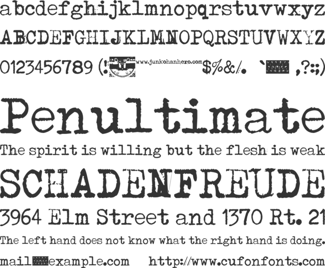 Typenoksidi font preview