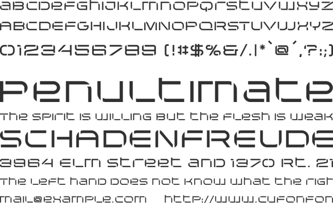 Arkitech Stencil font preview